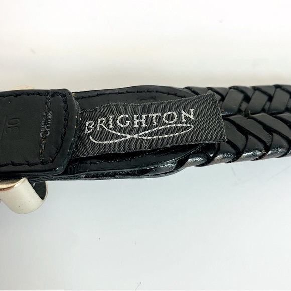 Brighton Dark Brown Braided Leather Belt Size M/30 - Picture 7 of 7